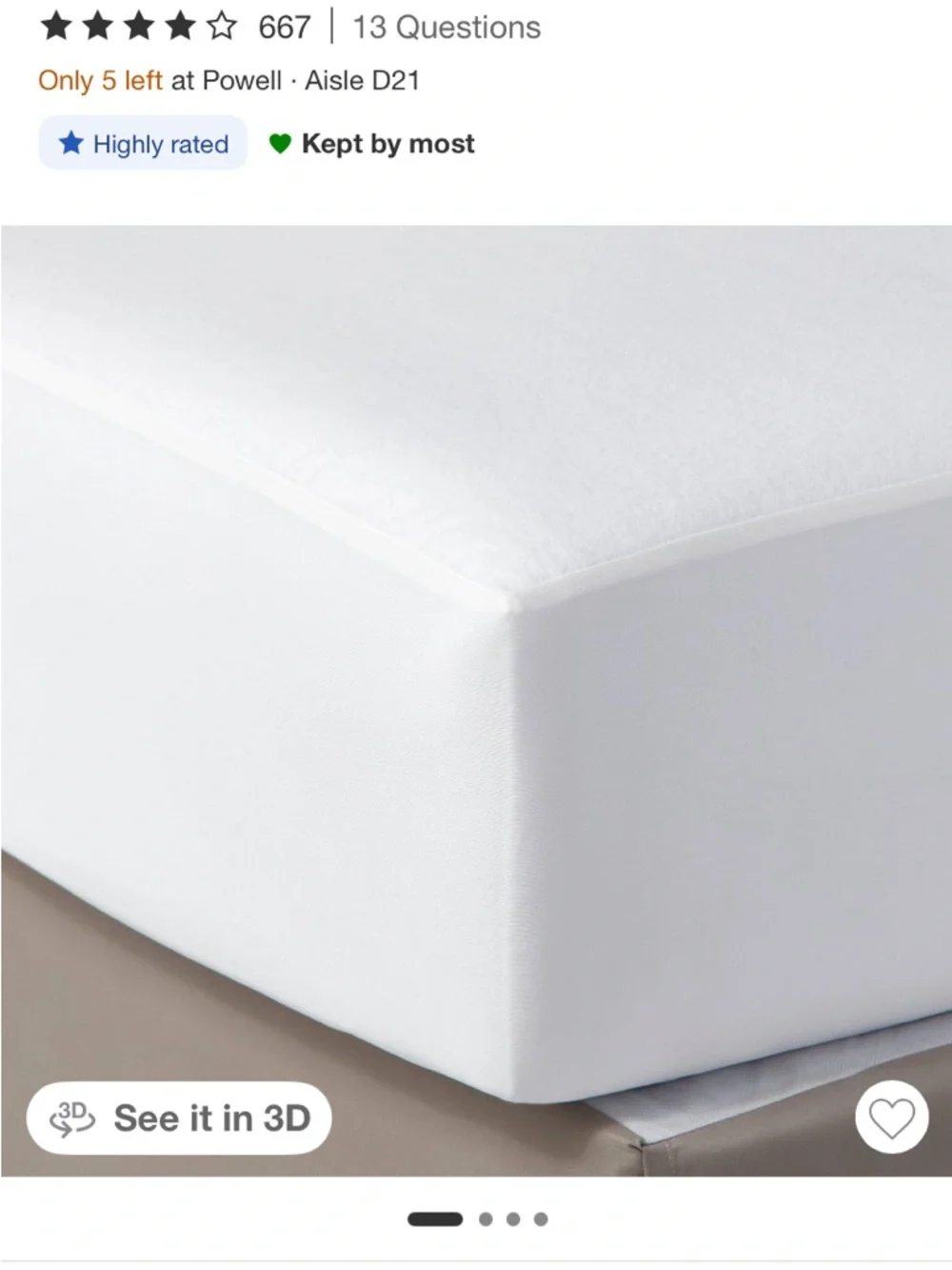 Pillowfort twin waterproof mattress cover